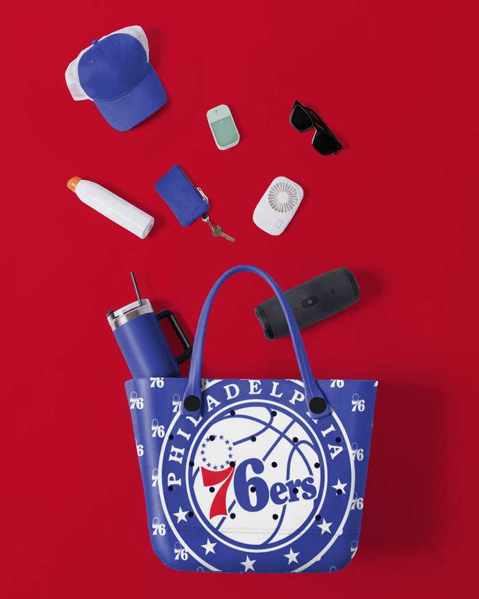 Philadelphia 76ers Big Logo Mini Print Tailgate Tote Bag FOCO - FOCO.com