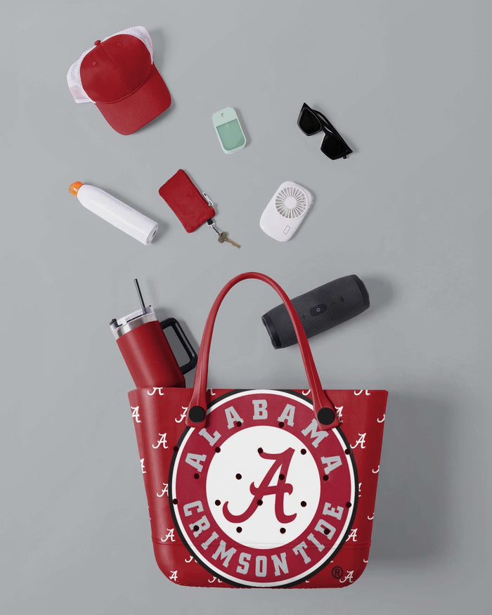 Alabama Crimson Tide Big Logo Mini Print Tailgate Tote Bag FOCO - FOCO.com