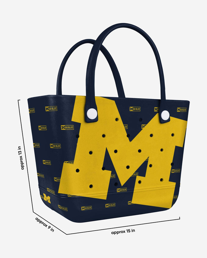 Michigan Wolverines Big Logo Mini Print Tailgate Tote Bag FOCO - FOCO.com