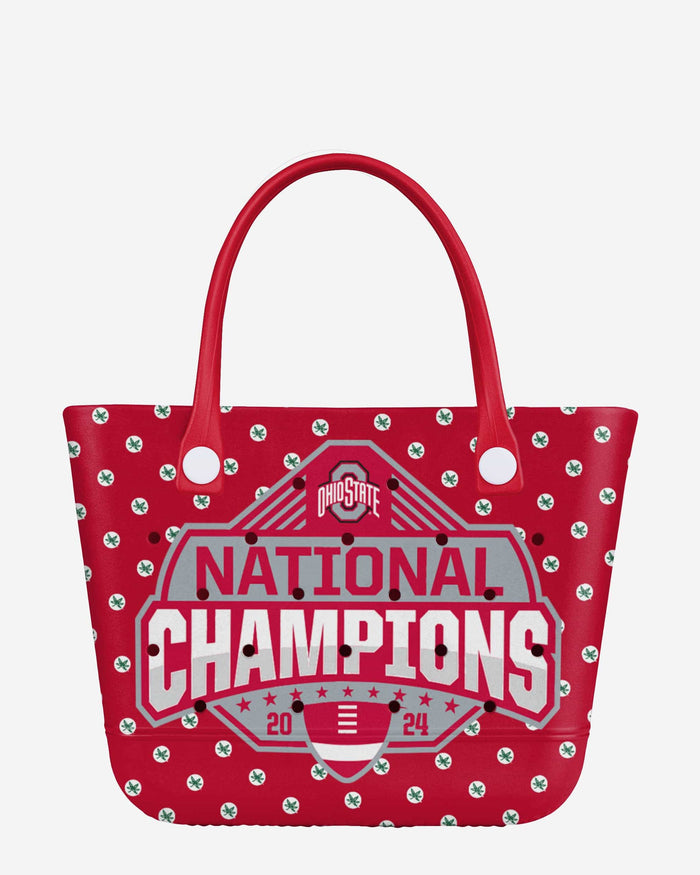 Ohio State Buckeyes 2024 Football National Champions Big Logo Mini Print Tailgate Tote Bag FOCO - FOCO.com