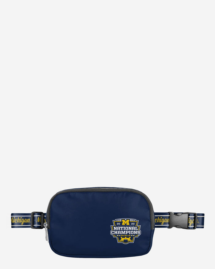 Michigan Wolverines 2023 Football National Champions Team Wordmark Crossbody Belt Bag FOCO - FOCO.com