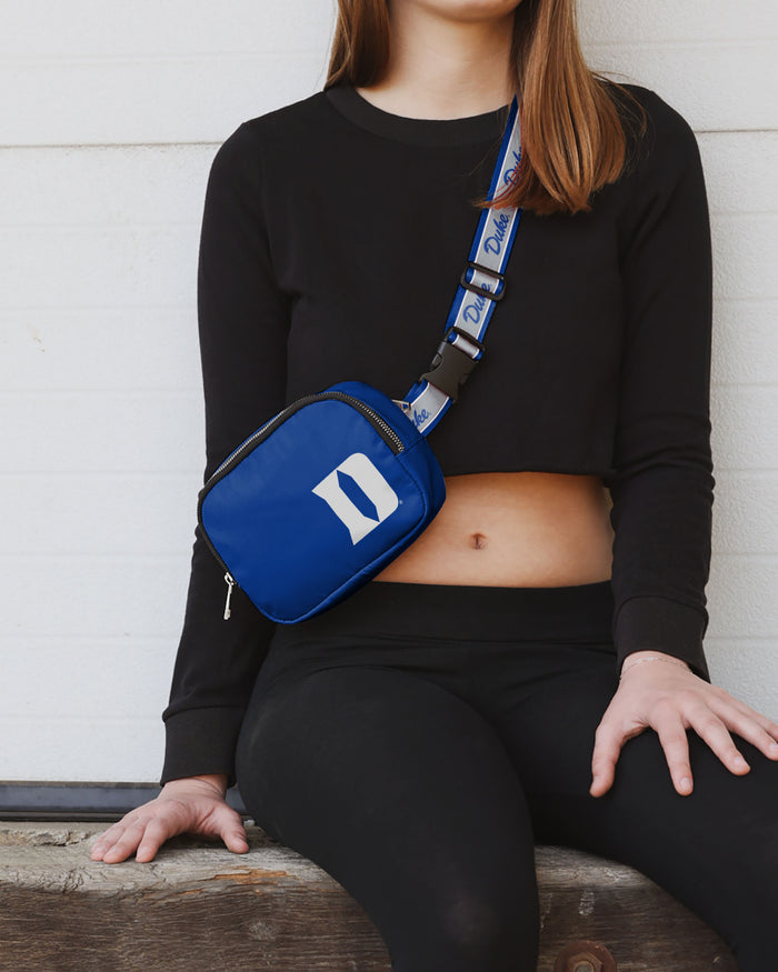 Duke Blue Devils Team Wordmark Crossbody Belt Bag FOCO - FOCO.com