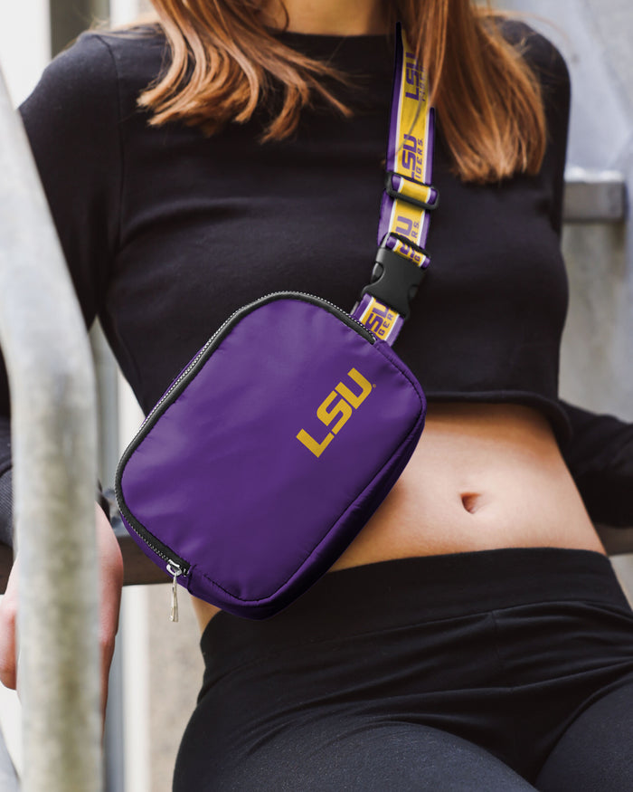 LSU Tigers Team Wordmark Crossbody Belt Bag FOCO - FOCO.com