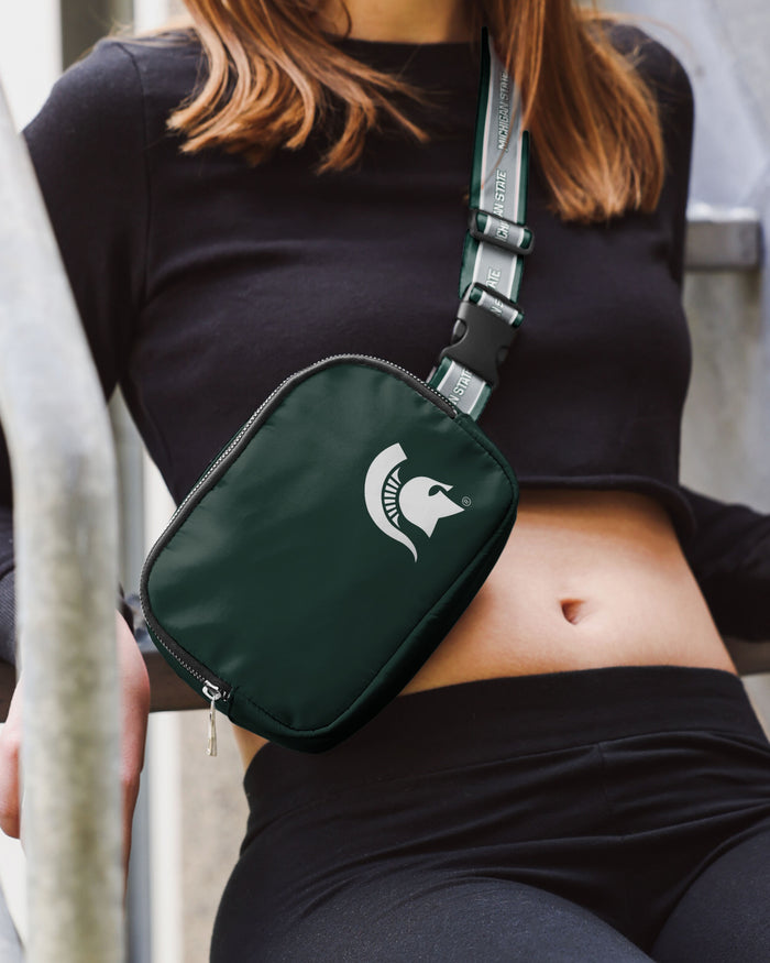 Michigan State Spartans Team Wordmark Crossbody Belt Bag FOCO - FOCO.com