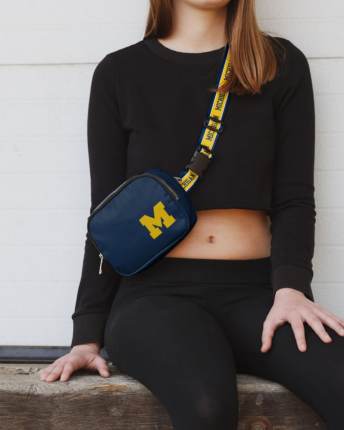 Michigan Wolverines Team Wordmark Crossbody Belt Bag FOCO - FOCO.com