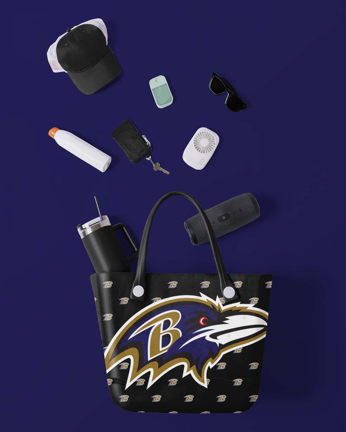 Baltimore Ravens Big Logo Mini Print Tailgate Tote Bag