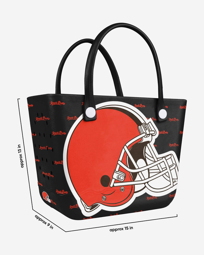 Cleveland Browns Big Logo Mini Print Tailgate Tote Bag