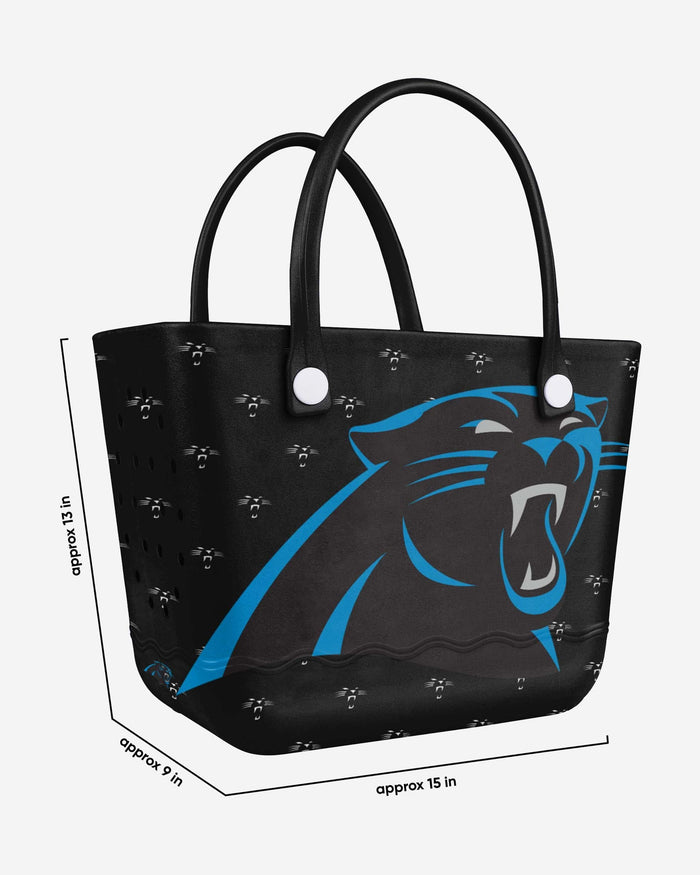 Carolina Panthers Big Logo Mini Print Tailgate Tote Bag