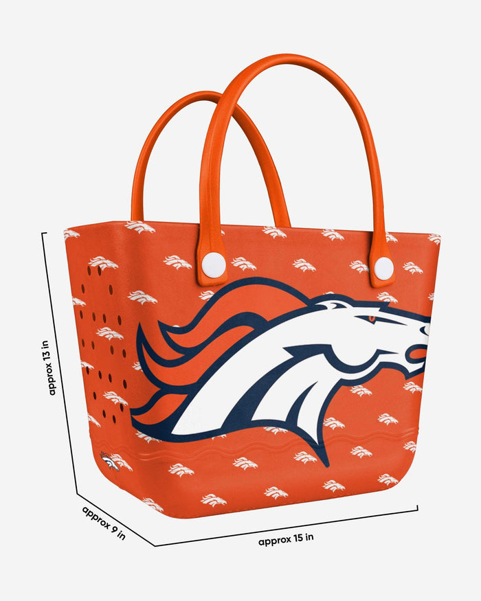 Denver Broncos Big Logo Mini Print Tailgate Tote Bag