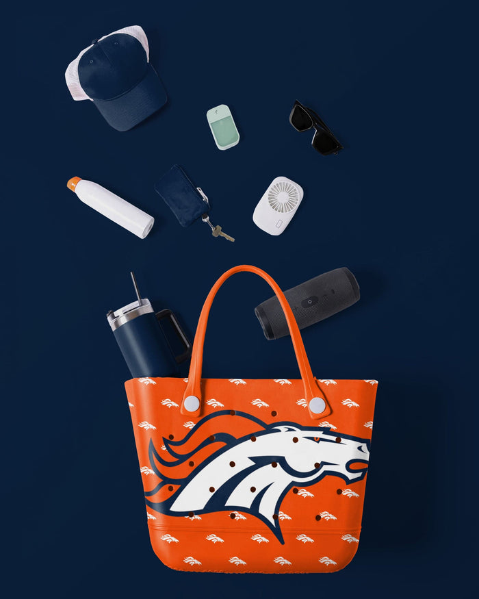 Denver Broncos Big Logo Mini Print Tailgate Tote Bag FOCO - FOCO.com