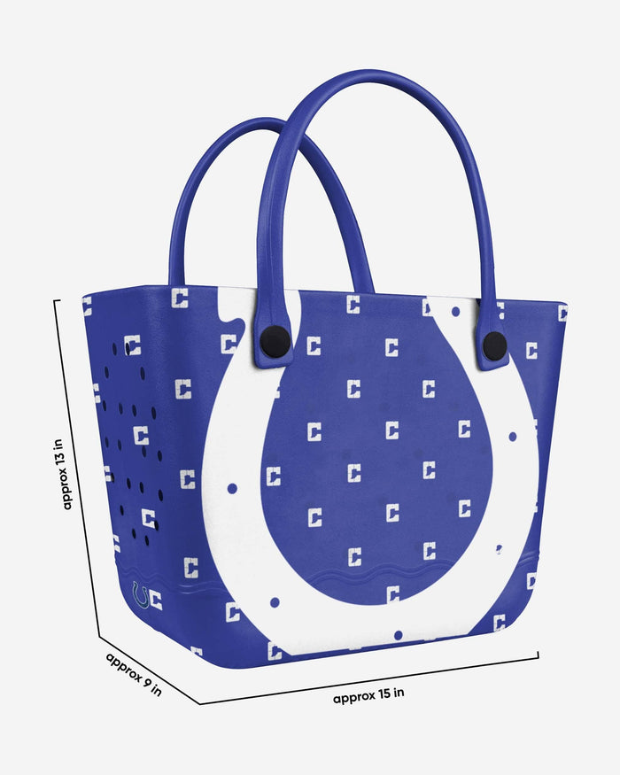 Indianapolis Colts Big Logo Mini Print Tailgate Tote Bag