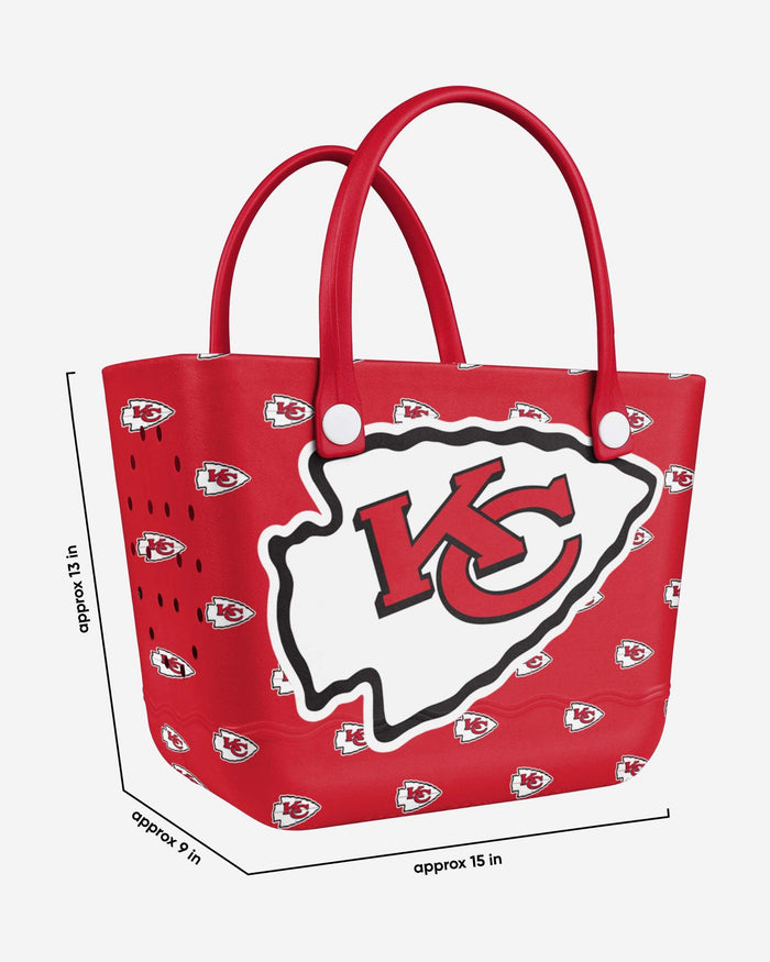 Kansas City Chiefs Big Logo Mini Print Tailgate Tote Bag