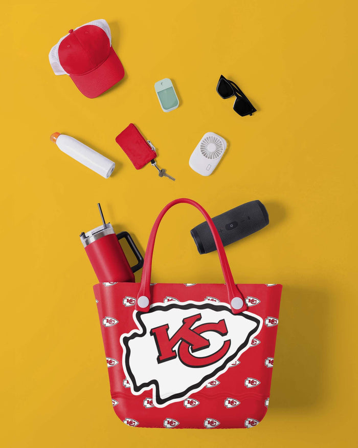 Kansas City Chiefs Big Logo Mini Print Tailgate Tote Bag