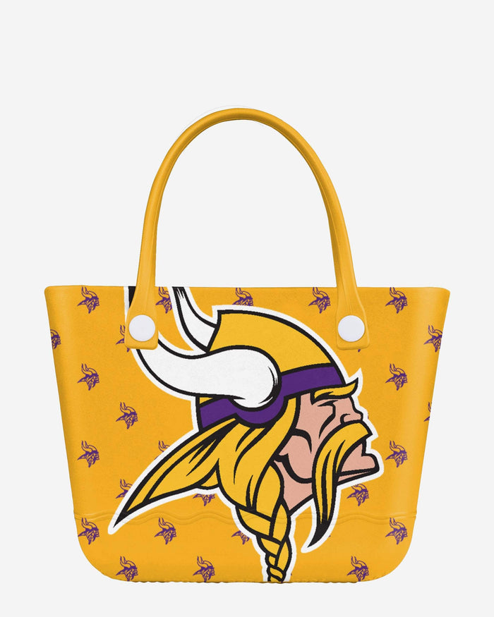 Minnesota Vikings Big Logo Mini Print Tailgate Tote Bag