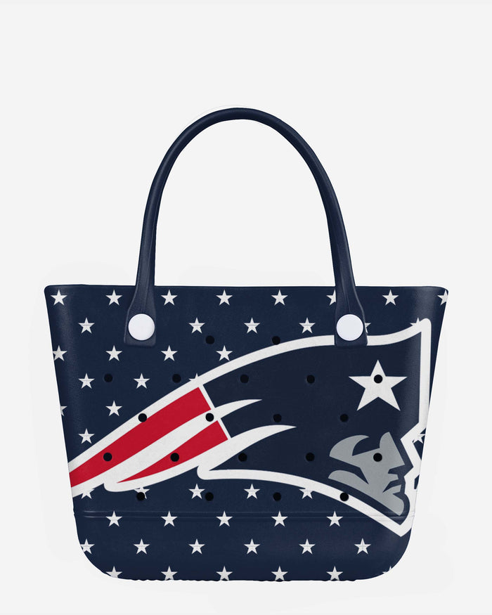 New England Patriots Big Logo Mini Print Tailgate Tote Bag FOCO - FOCO.com