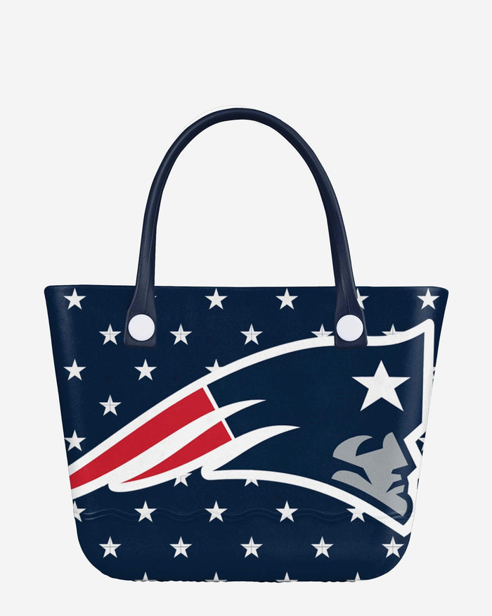 New England Patriots Big Logo Mini Print Tailgate Tote Bag