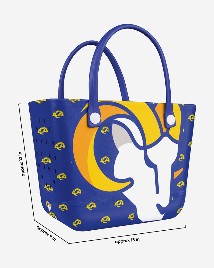 Los Angeles Rams Big Logo Mini Print Tailgate Tote Bag