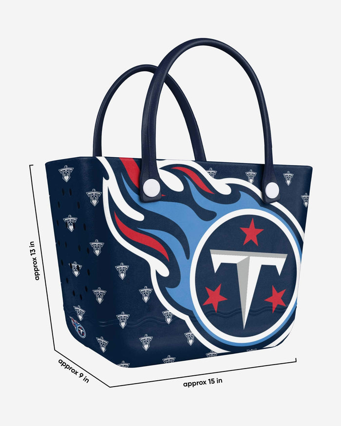 Tennessee Titans Big Logo Mini Print Tailgate Tote Bag