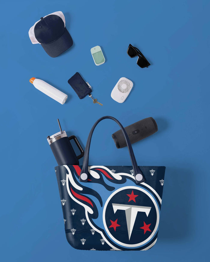 Tennessee Titans Big Logo Mini Print Tailgate Tote Bag