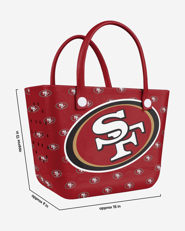 San Francisco 49ers Big Logo Mini Print Tailgate Tote Bag FOCO - FOCO.com