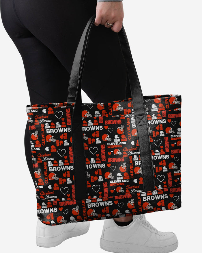 Cleveland Browns Logo Love Tote Bag FOCO - FOCO.com