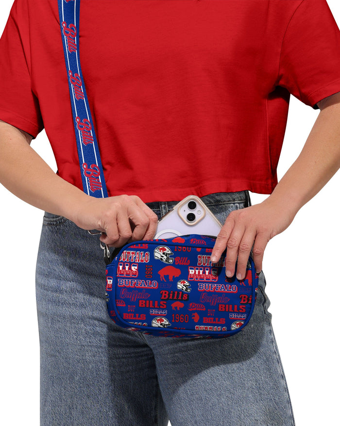 Buffalo Bills Repeat Retro Print Nylon Crossbody Bag