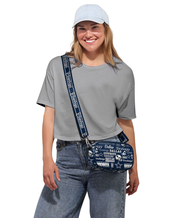 Dallas Cowboys Repeat Retro Print Nylon Crossbody Bag