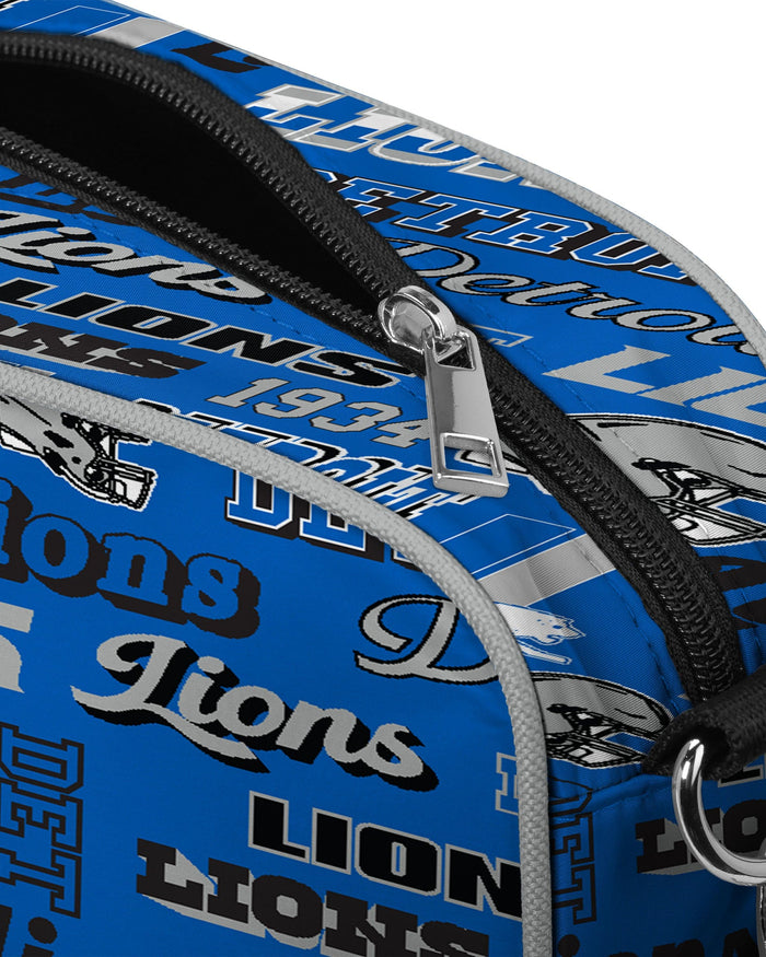 Detroit Lions Repeat Retro Print Nylon Crossbody Bag