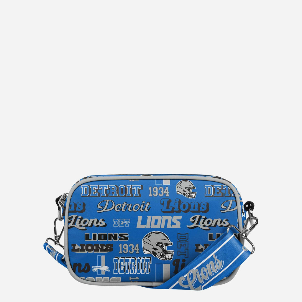 Detroit Lions Repeat Retro Print Nylon Crossbody Bag FOCO - FOCO.com
