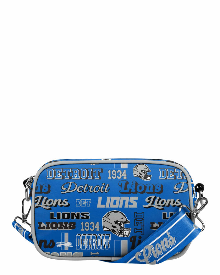 Detroit Lions Repeat Retro Print Nylon Crossbody Bag