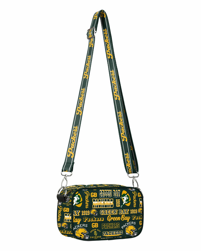Green Bay Packers Repeat Retro Print Nylon Crossbody Bag