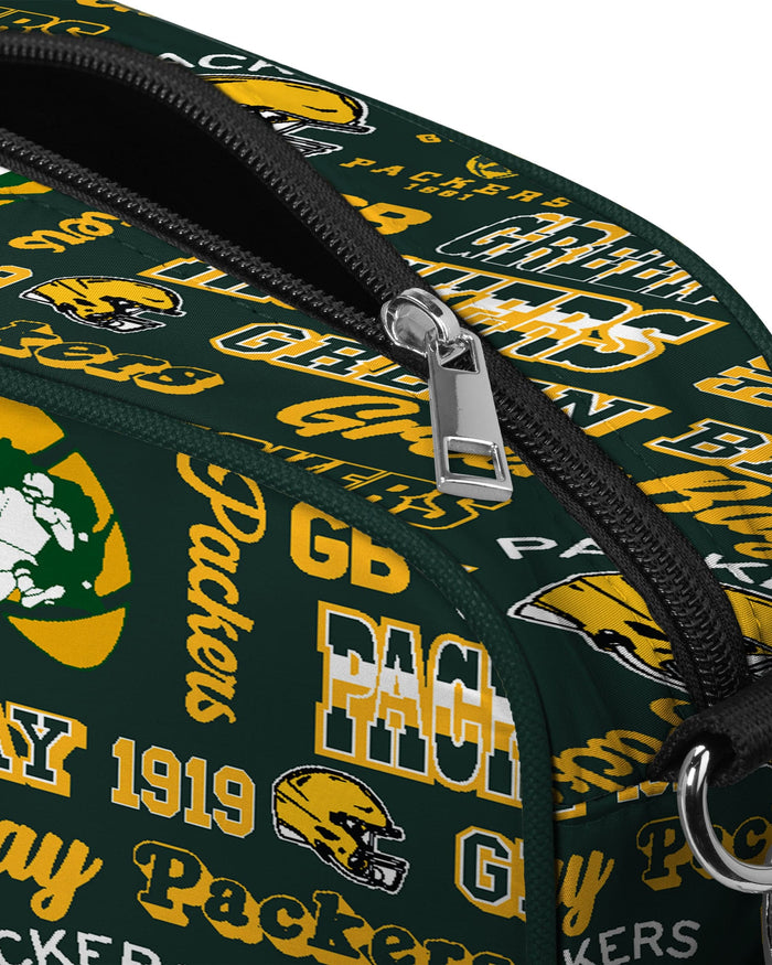Green Bay Packers Repeat Retro Print Nylon Crossbody Bag