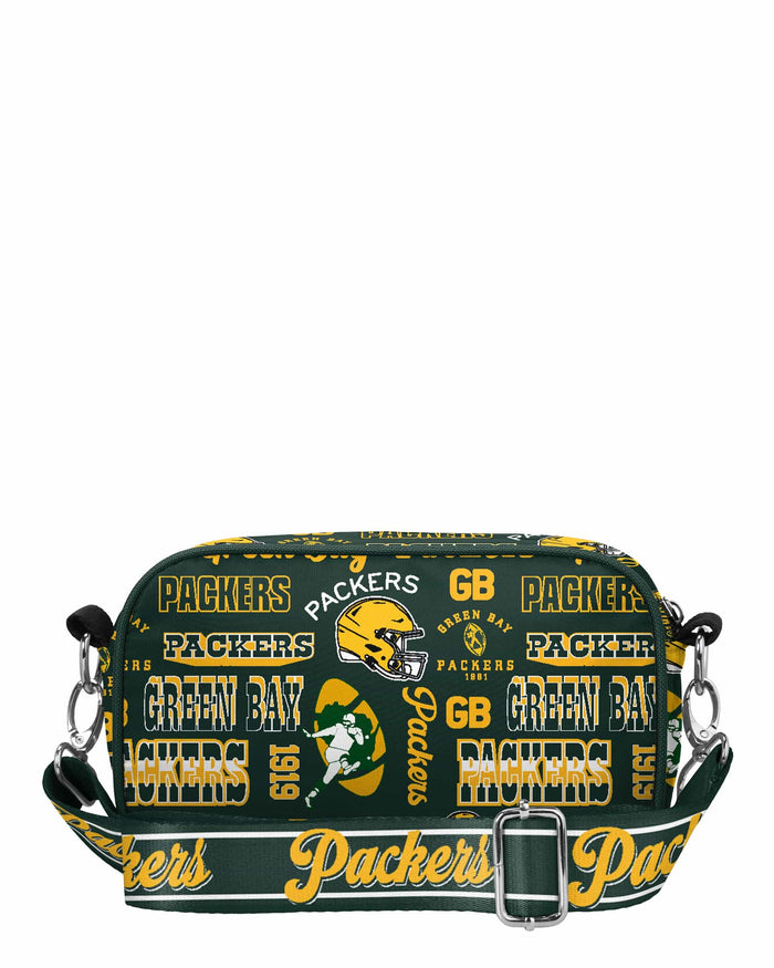 Green Bay Packers Repeat Retro Print Nylon Crossbody Bag