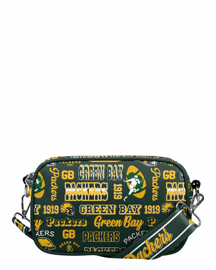 Green Bay Packers Repeat Retro Print Nylon Crossbody Bag