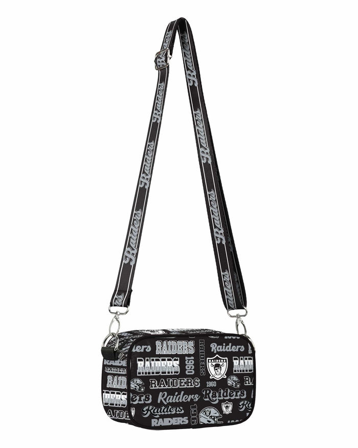 Las Vegas Raiders Repeat Retro Print Nylon Crossbody Bag