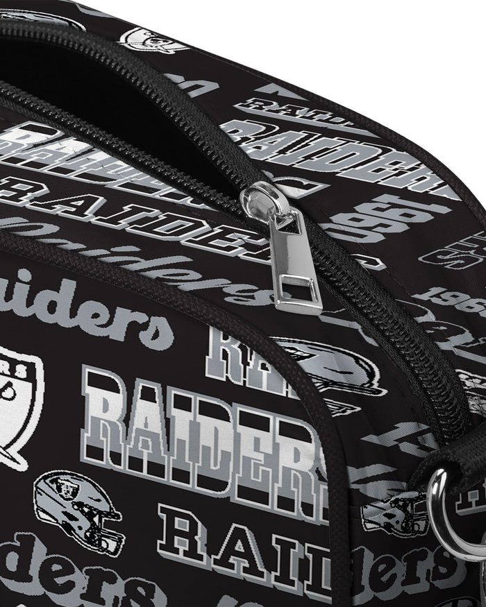 Las Vegas Raiders Repeat Retro Print Nylon Crossbody Bag