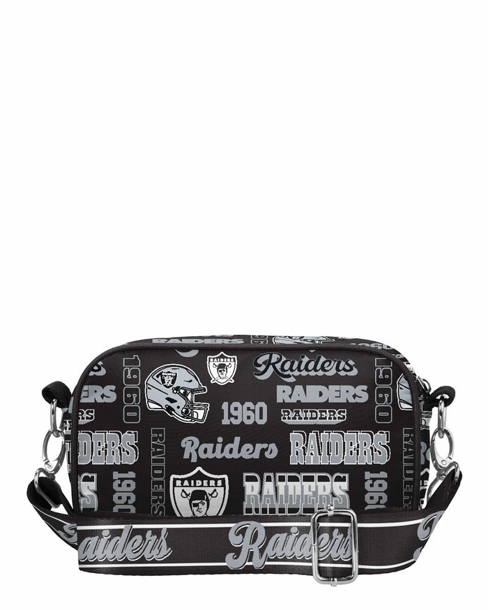 Las Vegas Raiders Repeat Retro Print Nylon Crossbody Bag