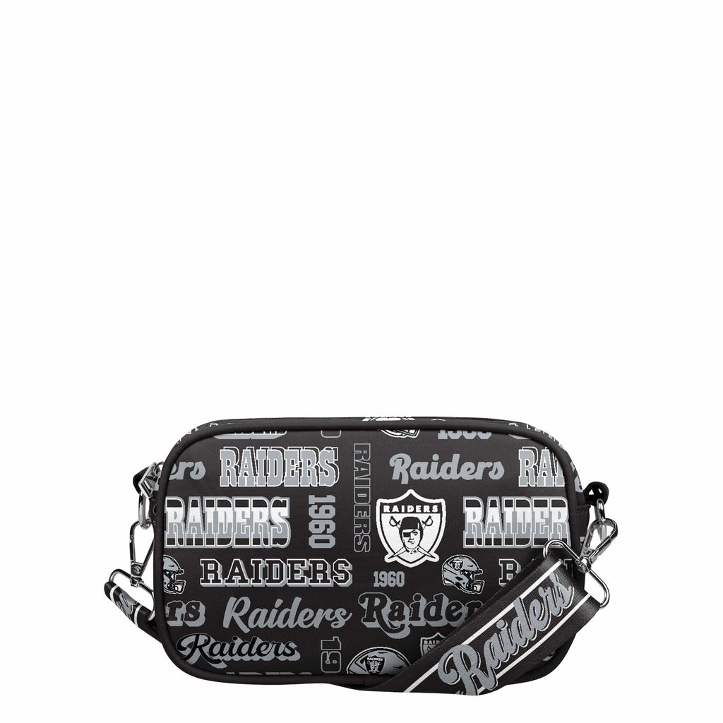 Las Vegas Raiders Repeat Retro Print Nylon Crossbody Bag