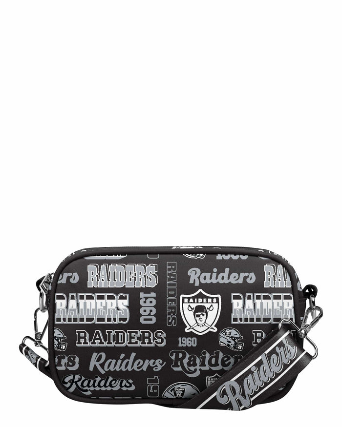 Las Vegas Raiders Repeat Retro Print Nylon Crossbody Bag