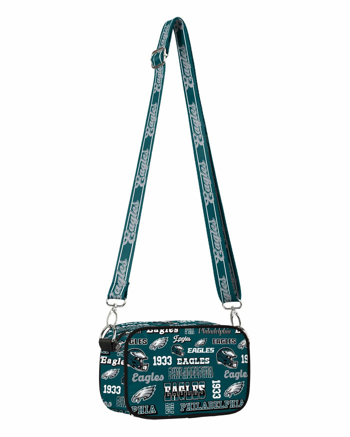 Philadelphia Eagles Repeat Retro Print Nylon Crossbody Bag