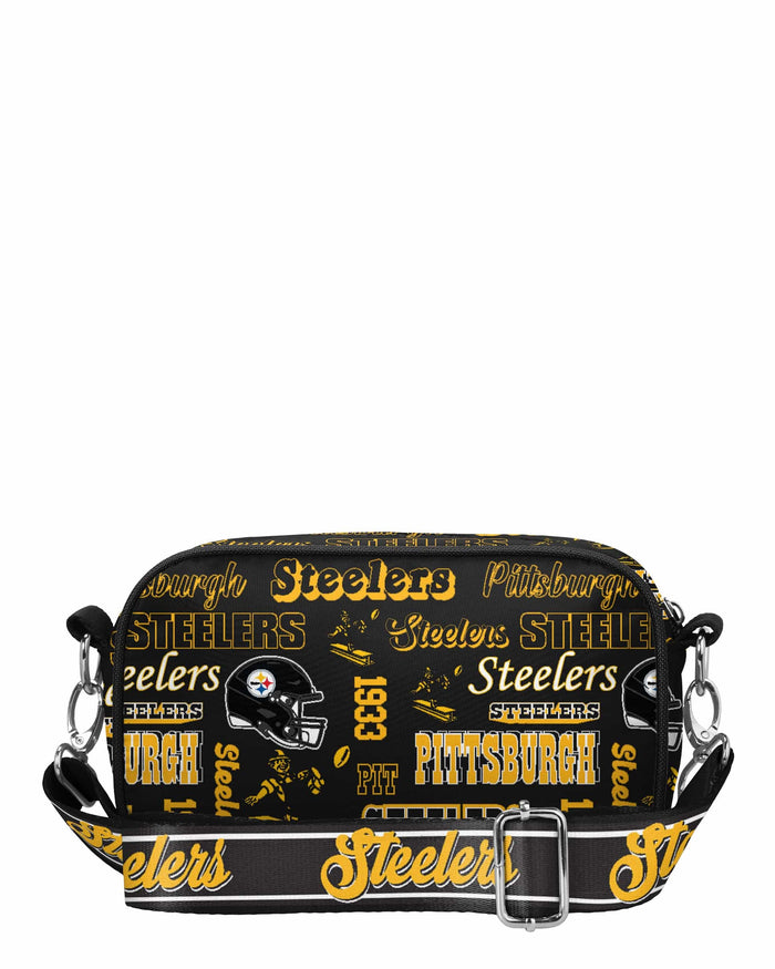 Pittsburgh Steelers Repeat Retro Print Nylon Crossbody Bag