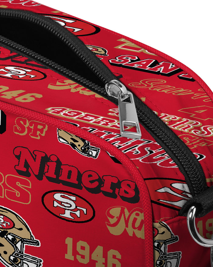 San Francisco 49ers Repeat Retro Print Nylon Crossbody Bag