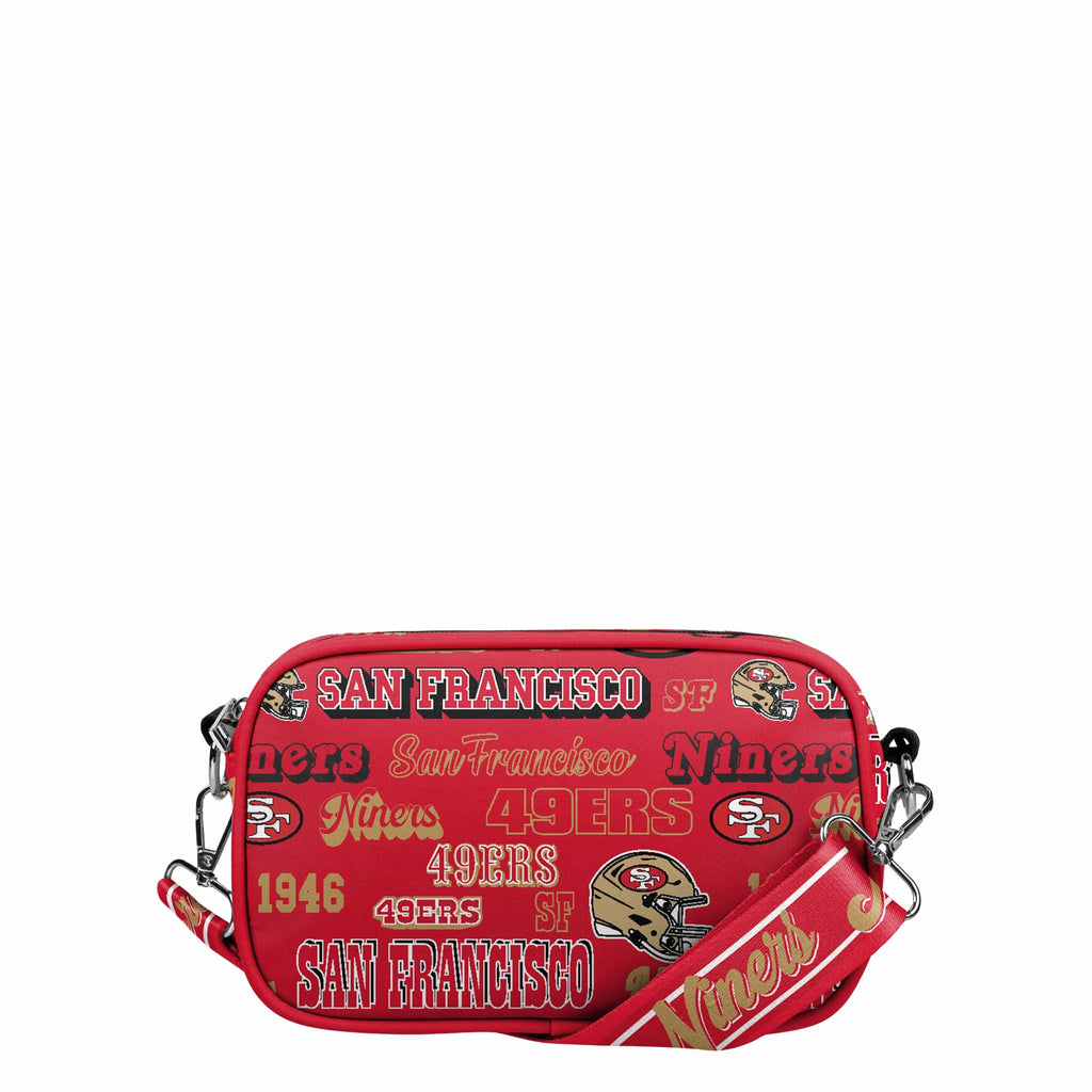 San Francisco 49ers Repeat Retro Print Nylon Crossbody Bag