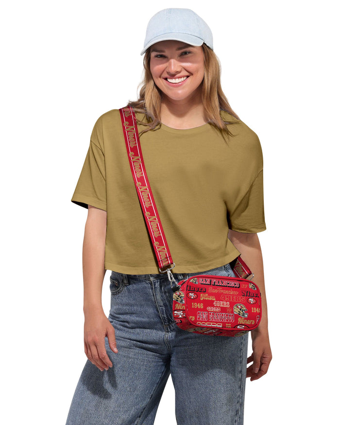 San Francisco 49ers Repeat Retro Print Nylon Crossbody Bag
