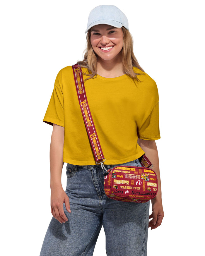 Washington Commanders Repeat Retro Print Nylon Crossbody Bag