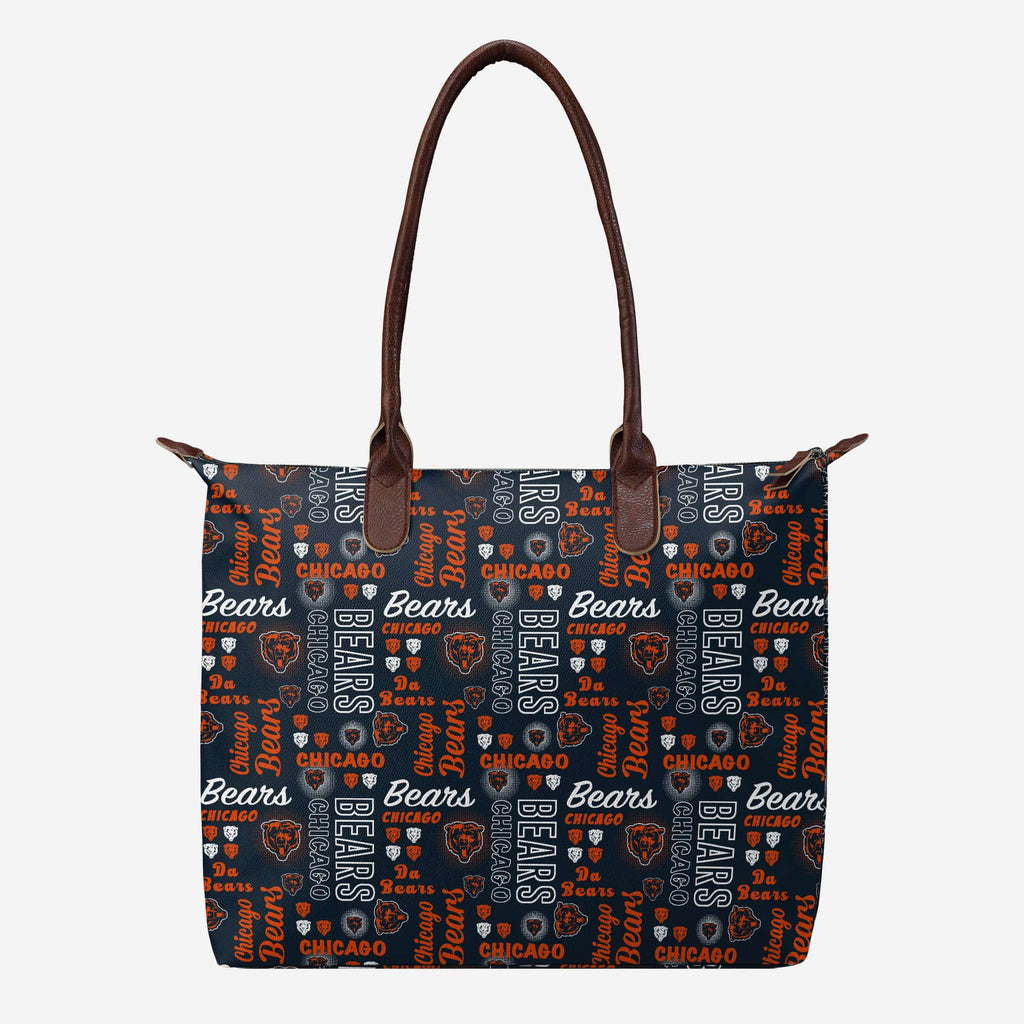 Chicago Bears Spirited Style Printed Collection Tote Bag FOCO - FOCO.com