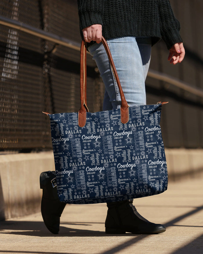 Dallas Cowboys Spirited Style Printed Collection Tote Bag FOCO - FOCO.com