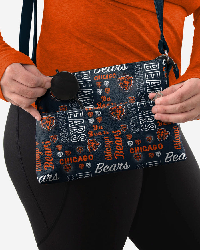Chicago Bears Spirited Style Printed Collection Foldover Tote Bag FOCO - FOCO.com