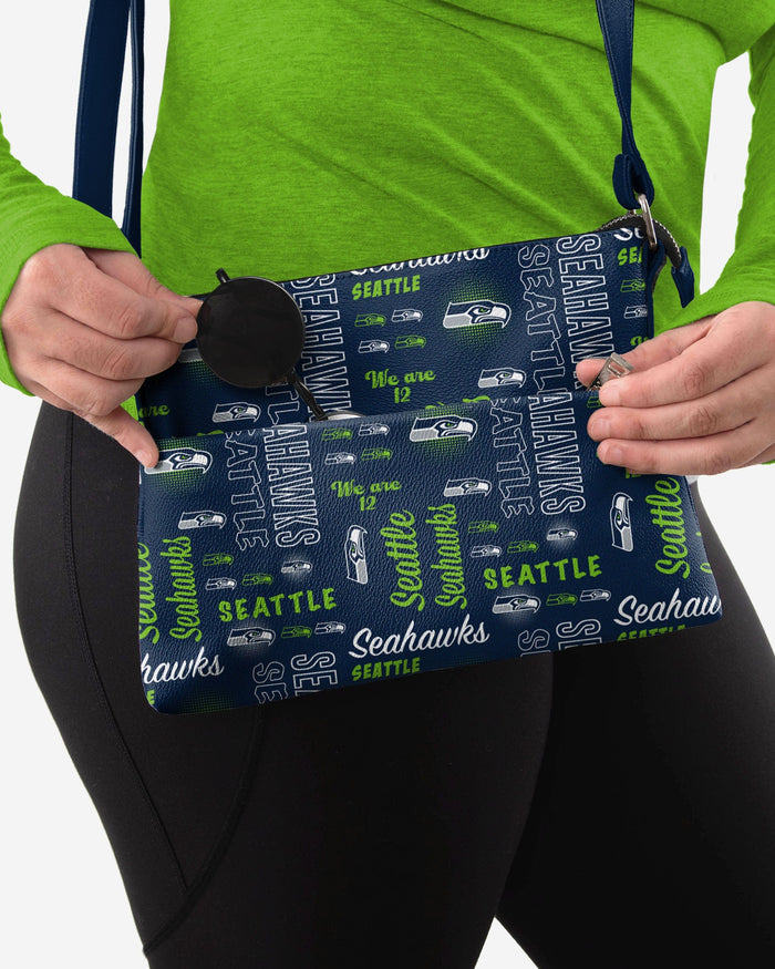 Seattle Seahawks Spirited Style Printed Collection Foldover Tote Bag FOCO - FOCO.com