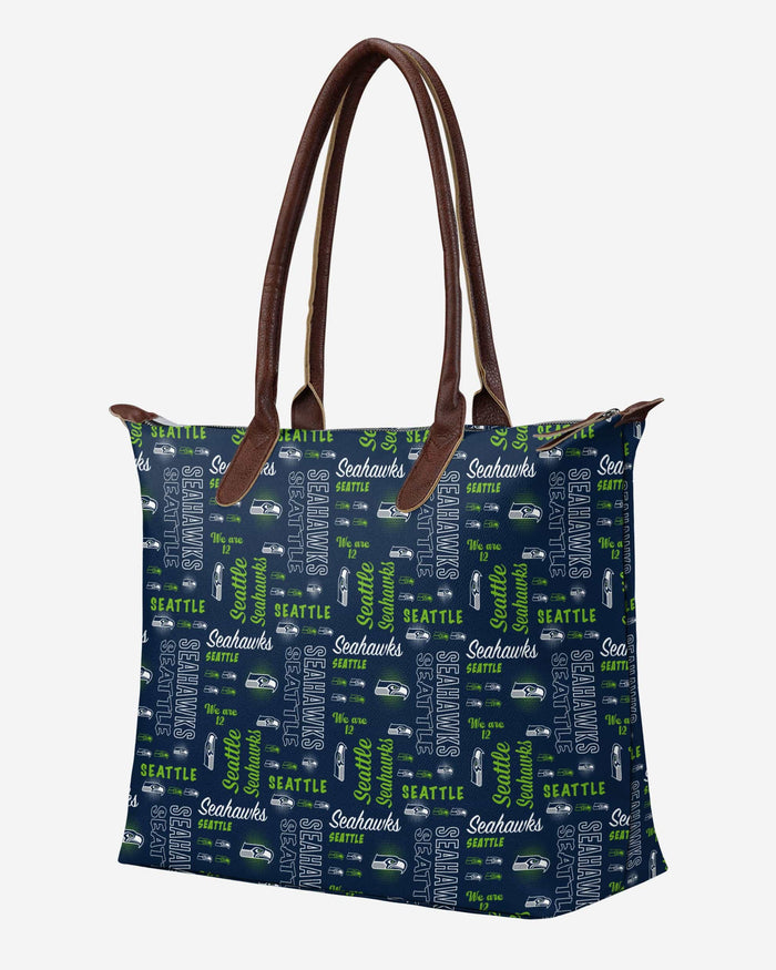 Seattle Seahawks Spirited Style Printed Collection Tote Bag FOCO - FOCO.com